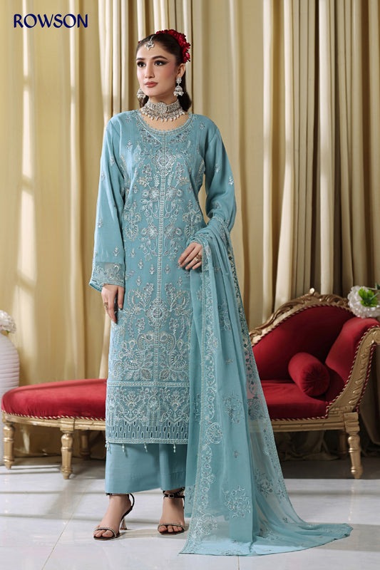 RANA ARTS--ESHAL Luxury EMB Chiffon Pakistani Three-Piece