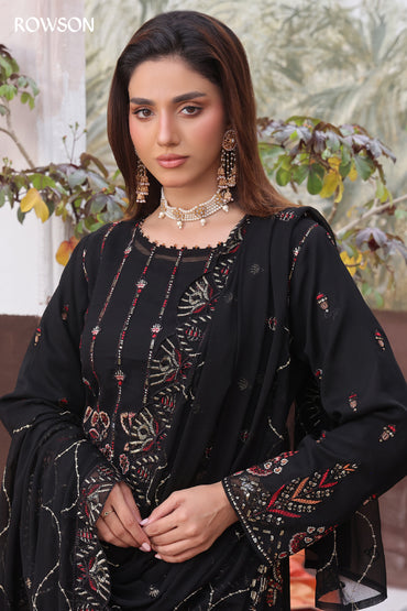 RANA ARTS--AMSAAL Luxury EMB Chiffon Pakistani Three-Piece