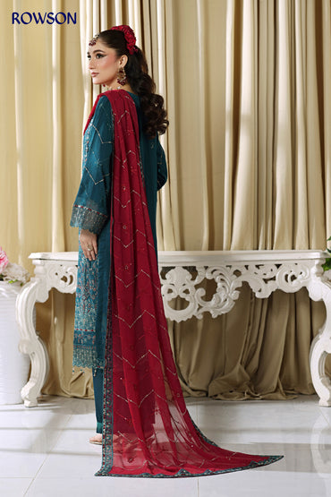RANA ARTS--ESHAL Luxury EMB Chiffon Pakistani Three-Piece