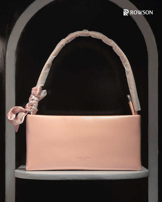 Blush Ribbon Luxe Handbag