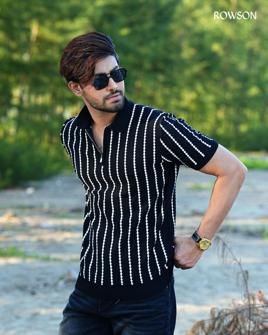 Black Nova Retro Polo