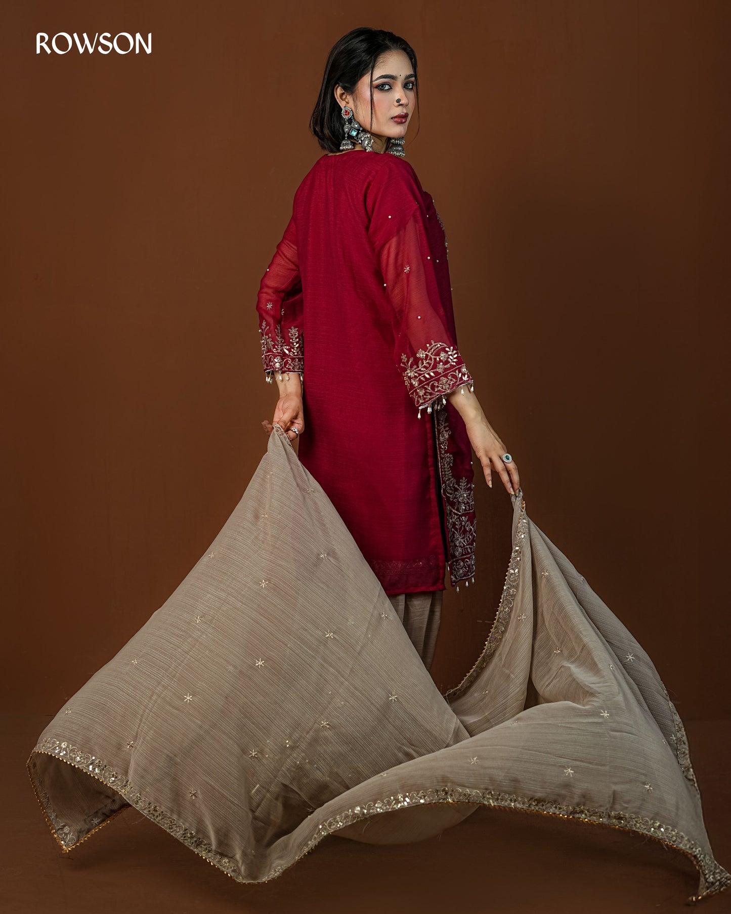 Classic Fit Royal Embroidery Sharara Set