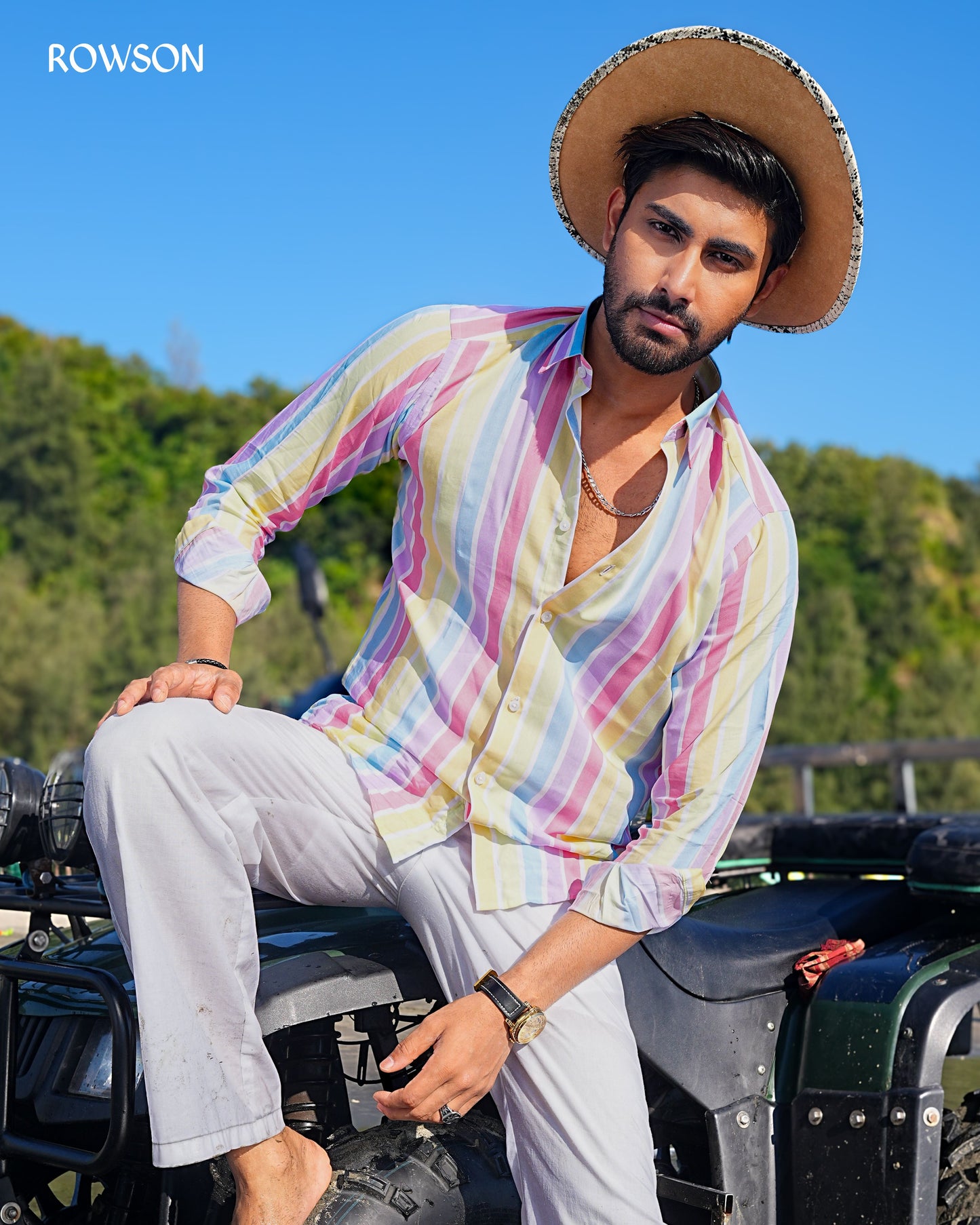 Sunset Stripe Casual Shirt
