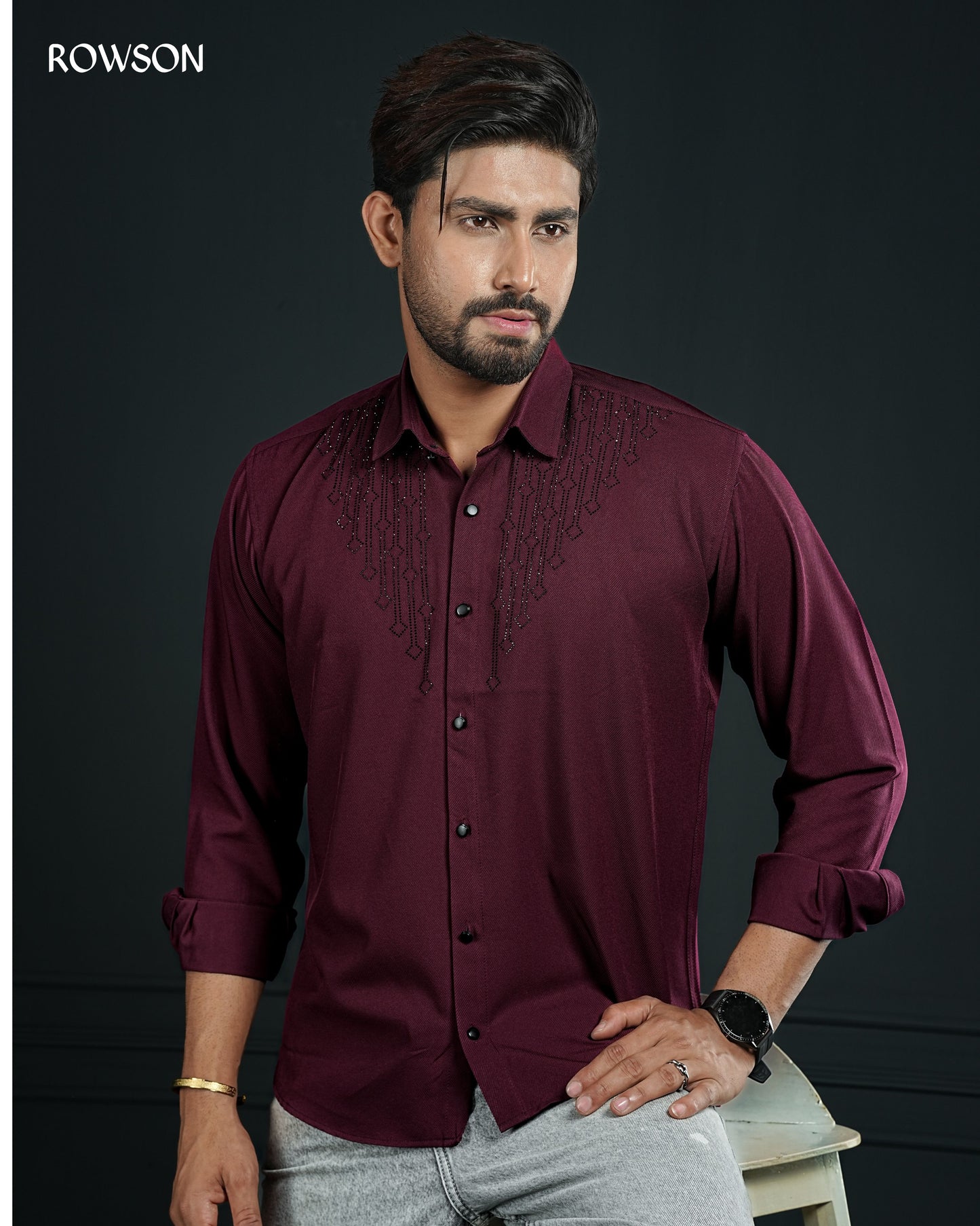 Sultan Party Shirt Maroon