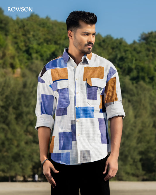 ColorBlock Patch Shirt