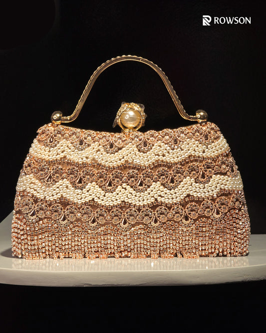 Luxury Pearl & Crystal Party Clutch