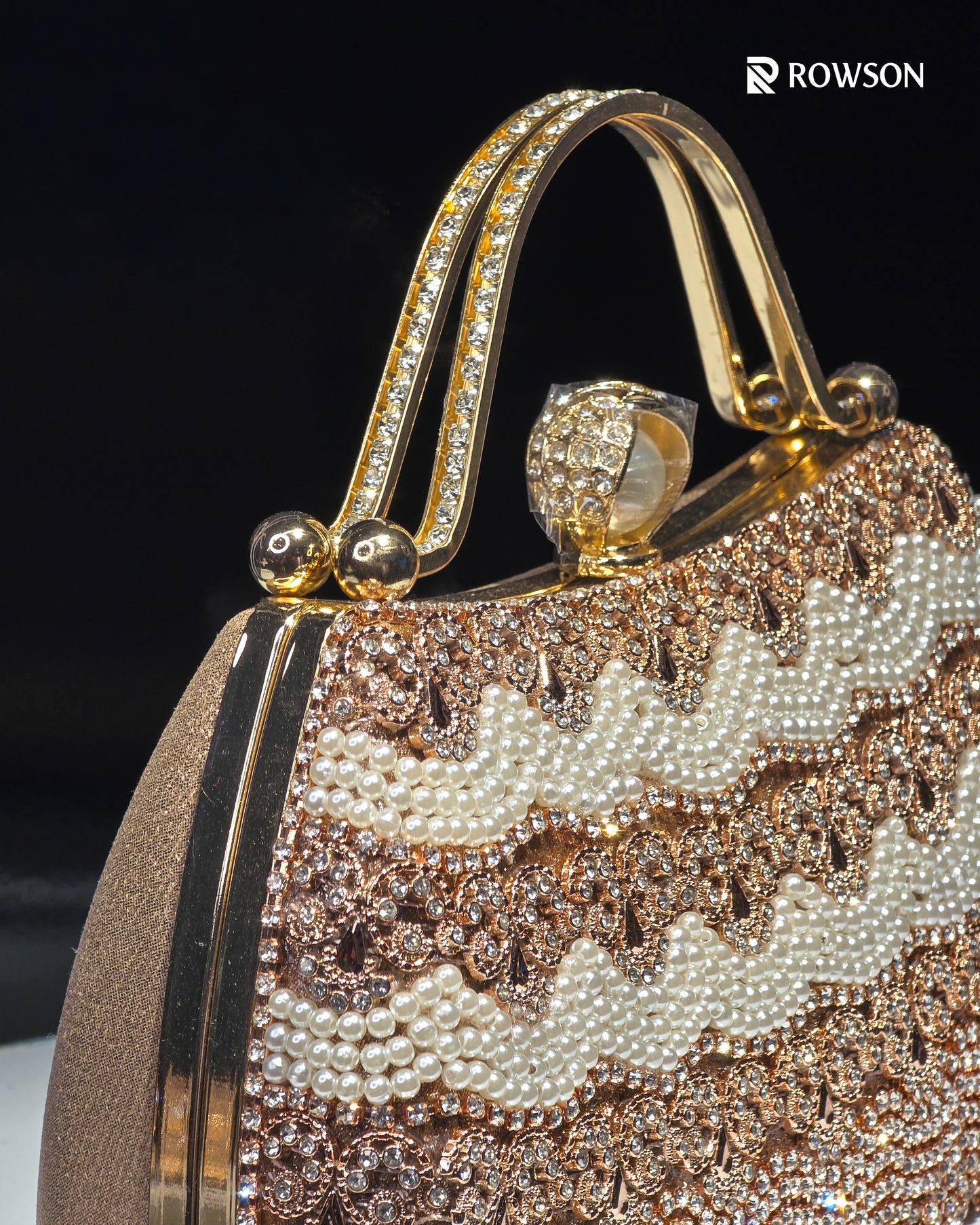 Luxury Pearl & Crystal Party Clutch