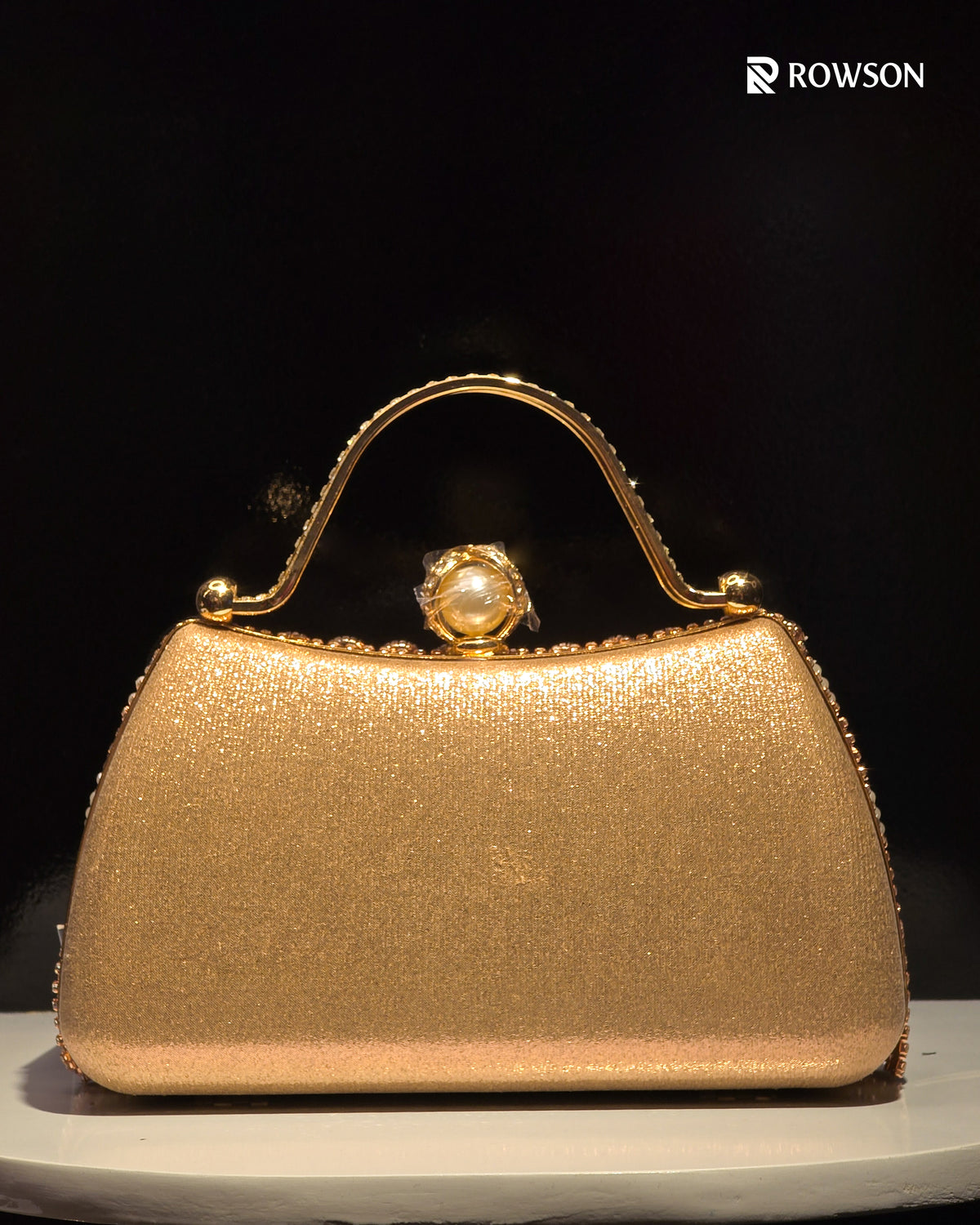 Luxury Pearl & Crystal Party Clutch