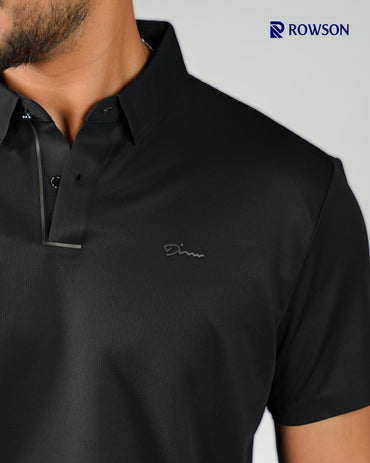 Imported Nova Textured Black Polo