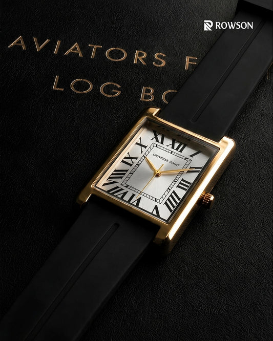 Universe Point White Tank - Rectangular Dial Men's Watch