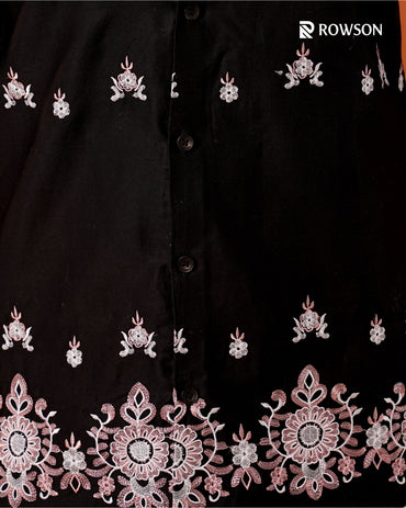 Imperial Embroidery Shirt – Black Pearl