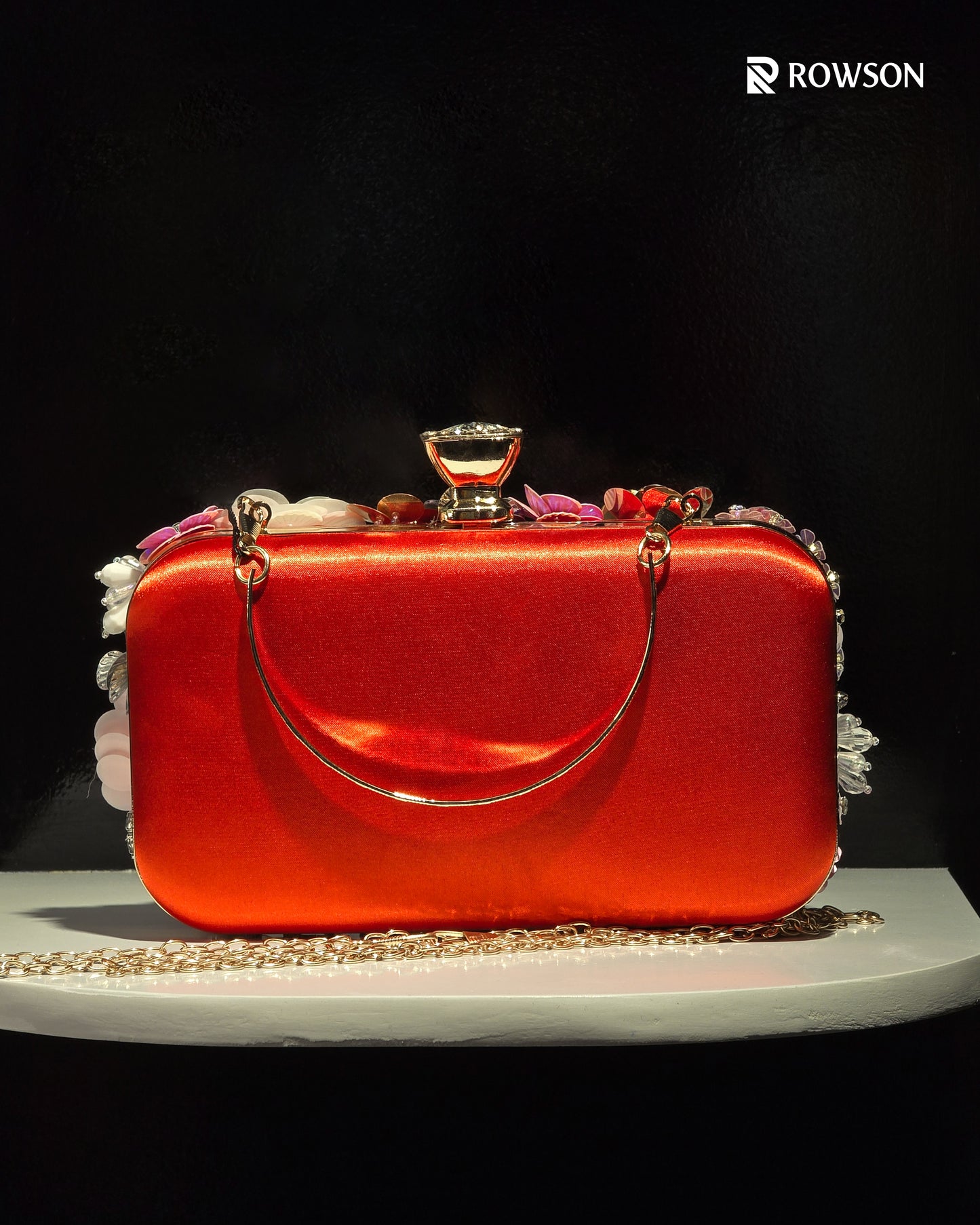 Rosé Blossom Crystal Clutch