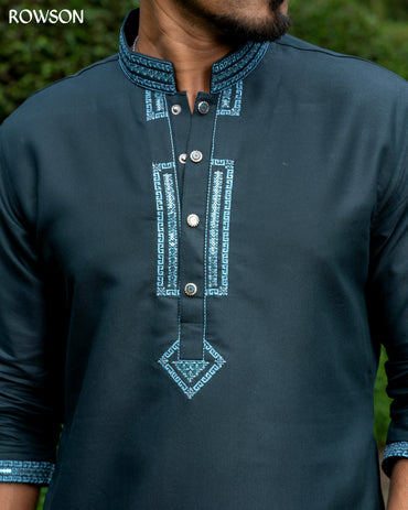 Aurevon Luxe Panjabi - Midnight Teal