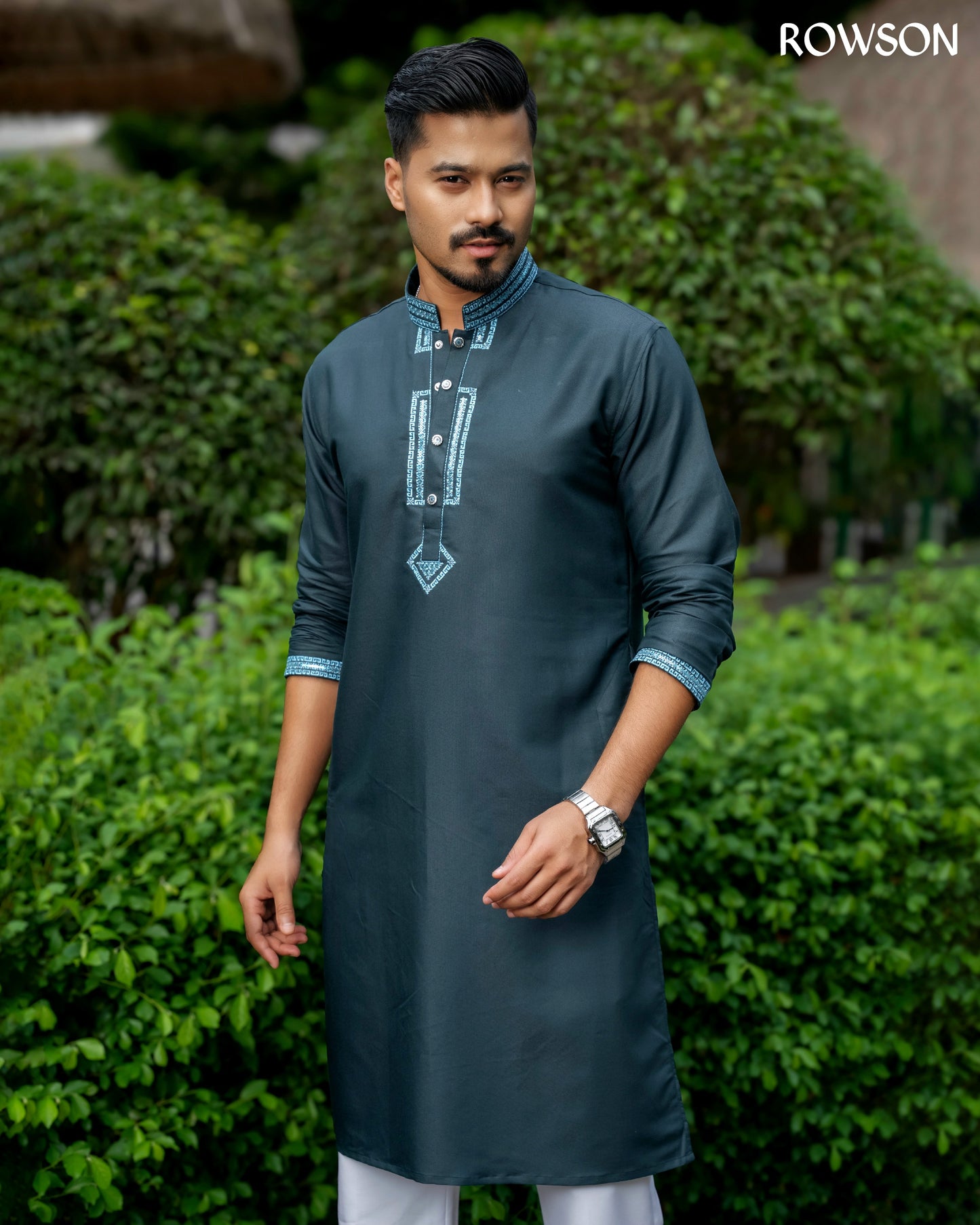 Aurevon Luxe Panjabi - Midnight Teal