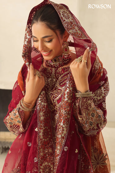 RANA ARTS--AZKA - Luxury Fancy Organza Pakistani Three-Piece