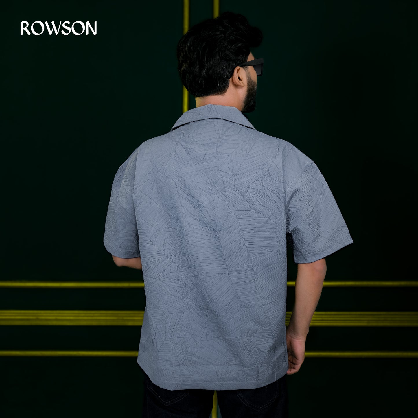 Chinese Soft Crash Fabrics Half Shirt - Stone Gray