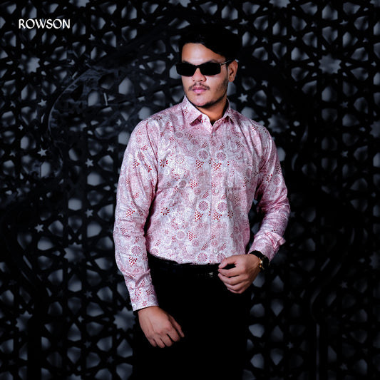 Royal Crimson Floral Shirt Shirt