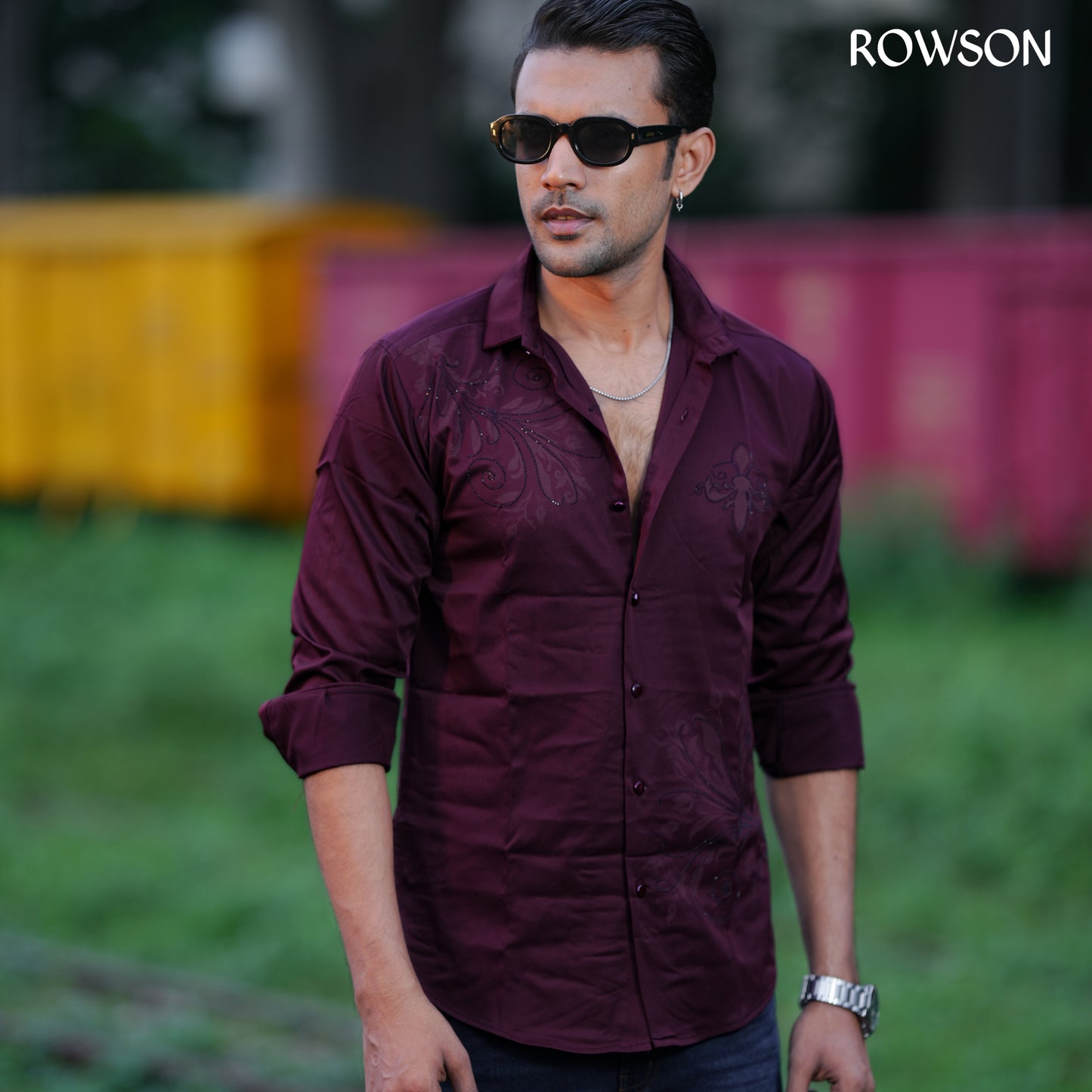 Indian Casual Stitched Party Full Shirt - Deep Wine