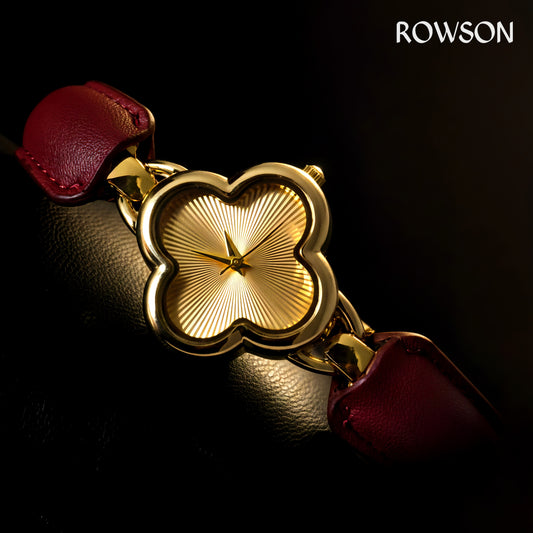 Clover-Shaped Gold Women's Watch