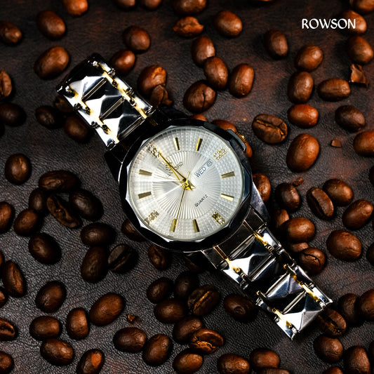 Silver Gold Royal Classic Day-Date Wristwatch