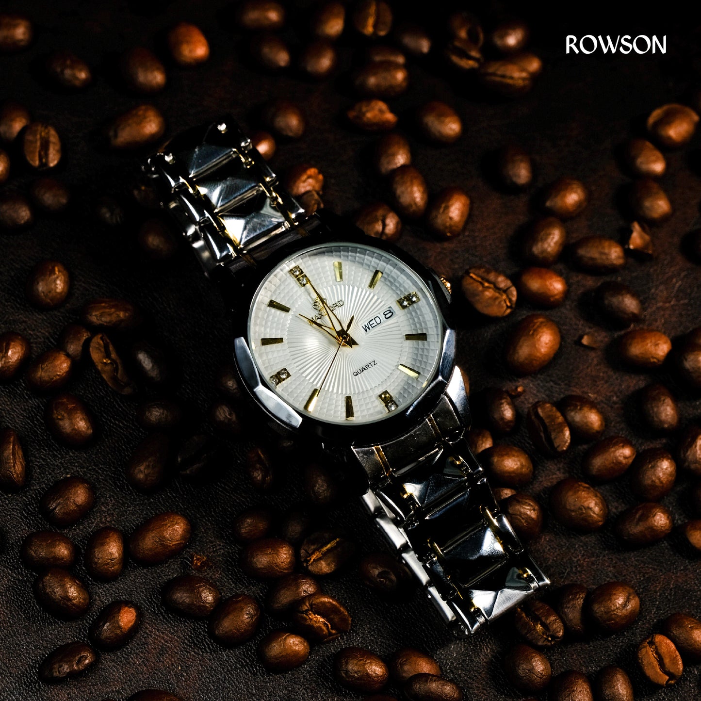 Silver Gold Royal Classic Day-Date Wristwatch