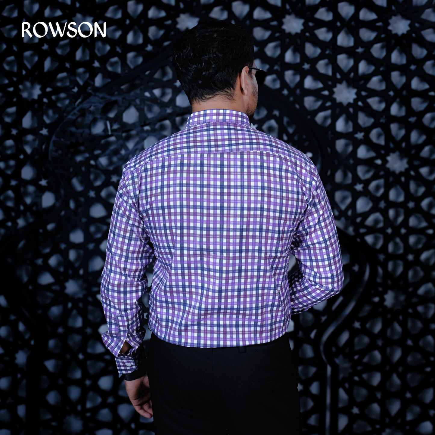 Violet Check Formal Shirt