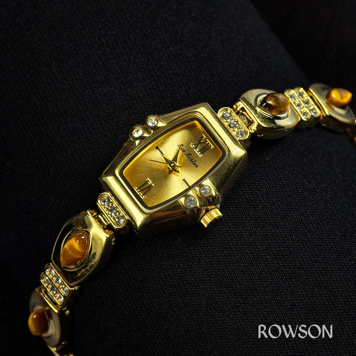 Royal Bee Sister Golden Stone Watch