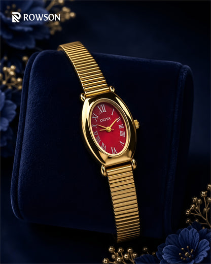 OLIYA Royale Watch — Ruby Red Dial