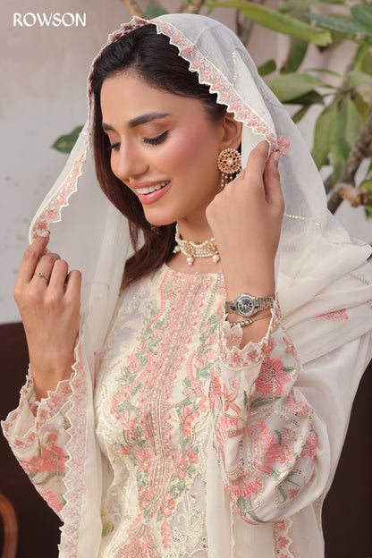 RANA ARTS--AMSAAL Luxury EMB Chiffon Pakistani Three-Piece