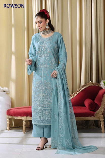 RANA ARTS--ESHAL Luxury EMB Chiffon Pakistani Three-Piece