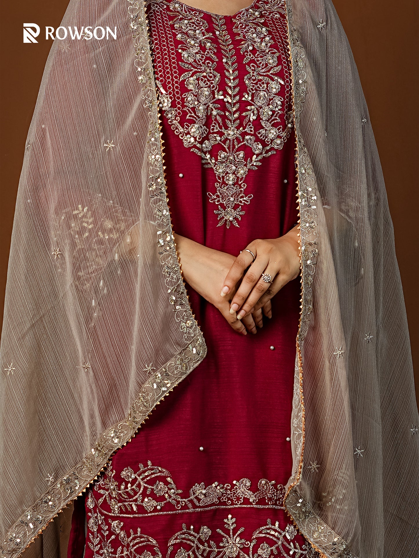 Classic Fit Royal Embroidery Sharara Set
