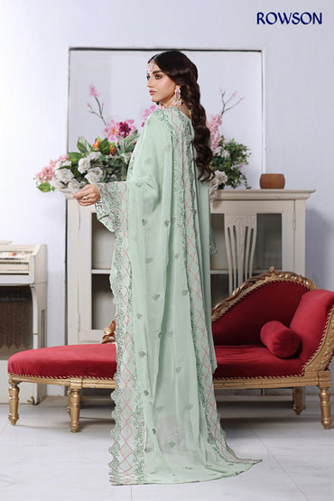 RANA ARTS--ESHAL Luxury EMB Chiffon Pakistani Three-Piece