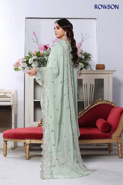 RANA ARTS--ESHAL Luxury EMB Chiffon Pakistani Three-Piece