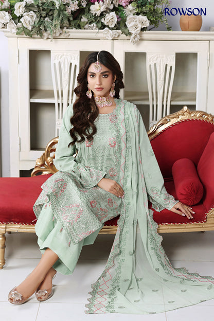 RANA ARTS--ESHAL Luxury EMB Chiffon Pakistani Three-Piece