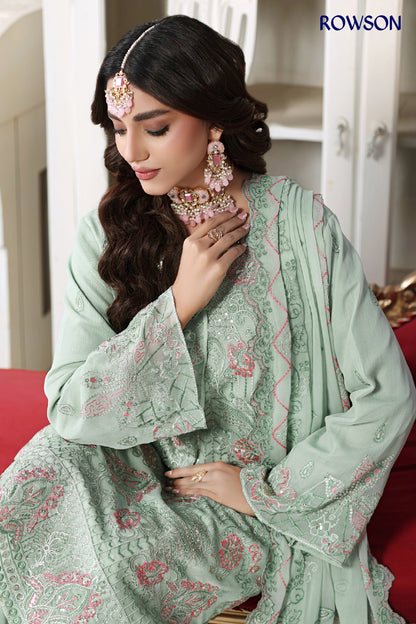 RANA ARTS--ESHAL Luxury EMB Chiffon Pakistani Three-Piece