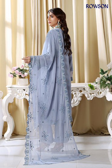 RANA ARTS--ESHAL Luxury EMB Chiffon Pakistani Three-Piece