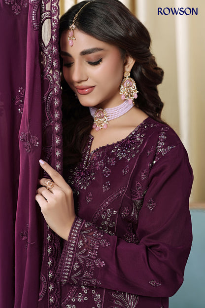 RANA ARTS--ESHAL Luxury EMB Chiffon Pakistani Three-Piece