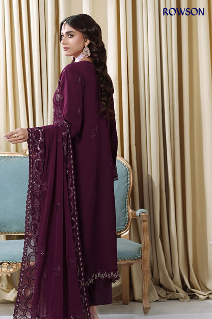 RANA ARTS--ESHAL Luxury EMB Chiffon Pakistani Three-Piece