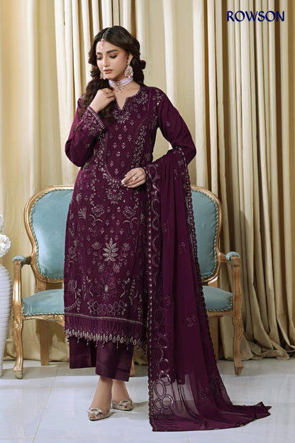 RANA ARTS--ESHAL Luxury EMB Chiffon Pakistani Three-Piece