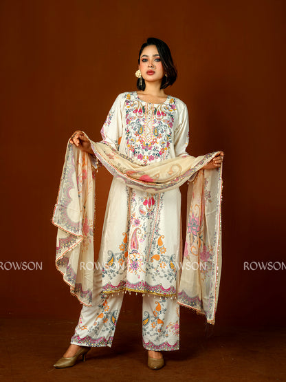 Relaxed Fit Ethnic Printed Three-Piece