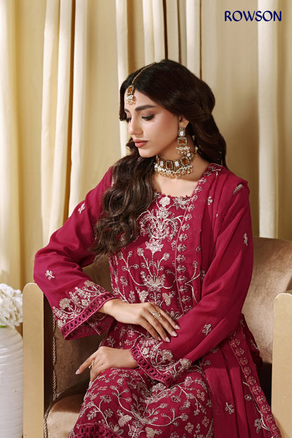 RANA ARTS--ESHAL Luxury EMB Chiffon Pakistani Three-Piece