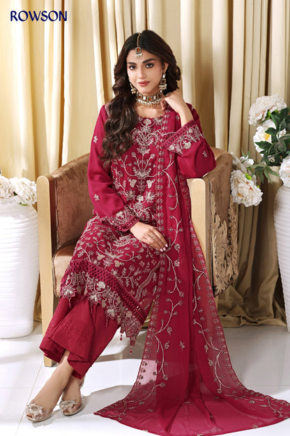 RANA ARTS--ESHAL Luxury EMB Chiffon Pakistani Three-Piece