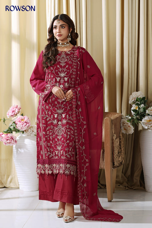 RANA ARTS--ESHAL Luxury EMB Chiffon Pakistani Three-Piece