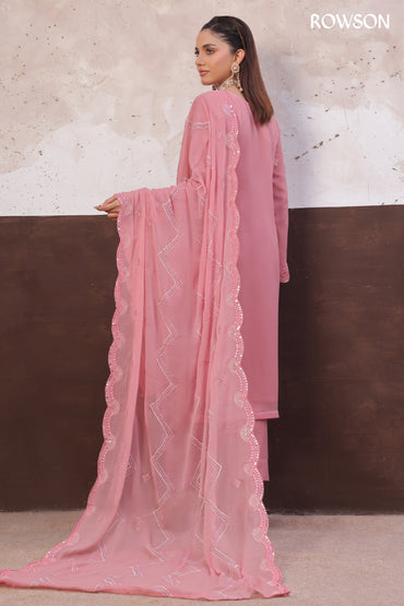 RANA ARTS--AMSAAL Luxury EMB Chiffon Pakistani Three-Piece