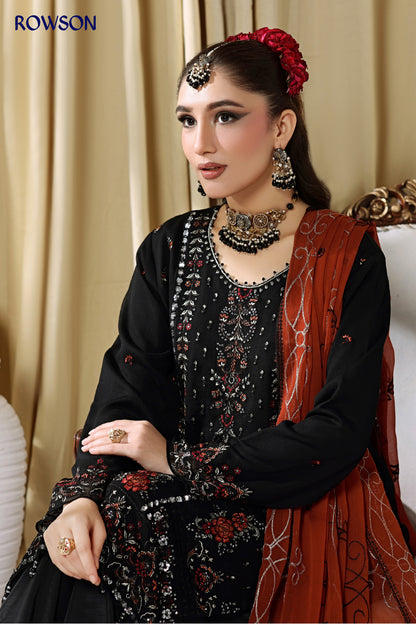 RANA ARTS--ESHAL Luxury EMB Chiffon Pakistani Three-Piece