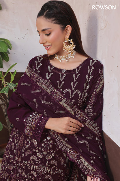 RANA ARTS--AMSAAL Luxury EMB Chiffon Pakistani Three-Piece