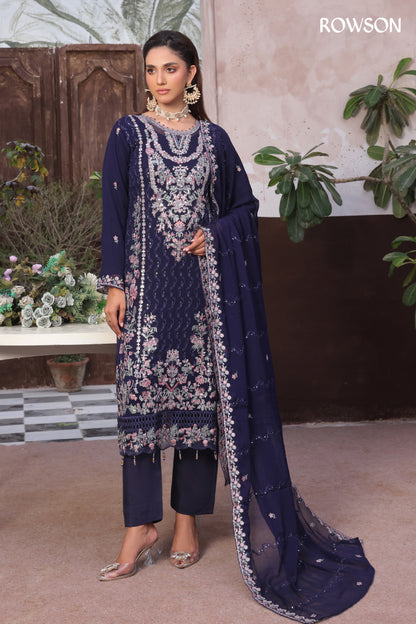 RANA ARTS--AMSAAL Luxury EMB Chiffon Pakistani Three-Piece