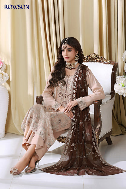 RANA ARTS--ESHAL Luxury EMB Chiffon Pakistani Three-Piece
