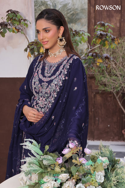 RANA ARTS--AMSAAL Luxury EMB Chiffon Pakistani Three-Piece