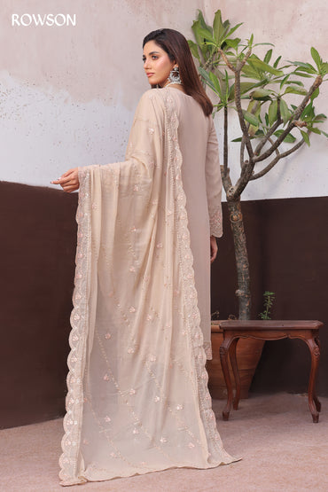 RANA ARTS--AMSAAL Luxury EMB Chiffon Pakistani Three-Piece